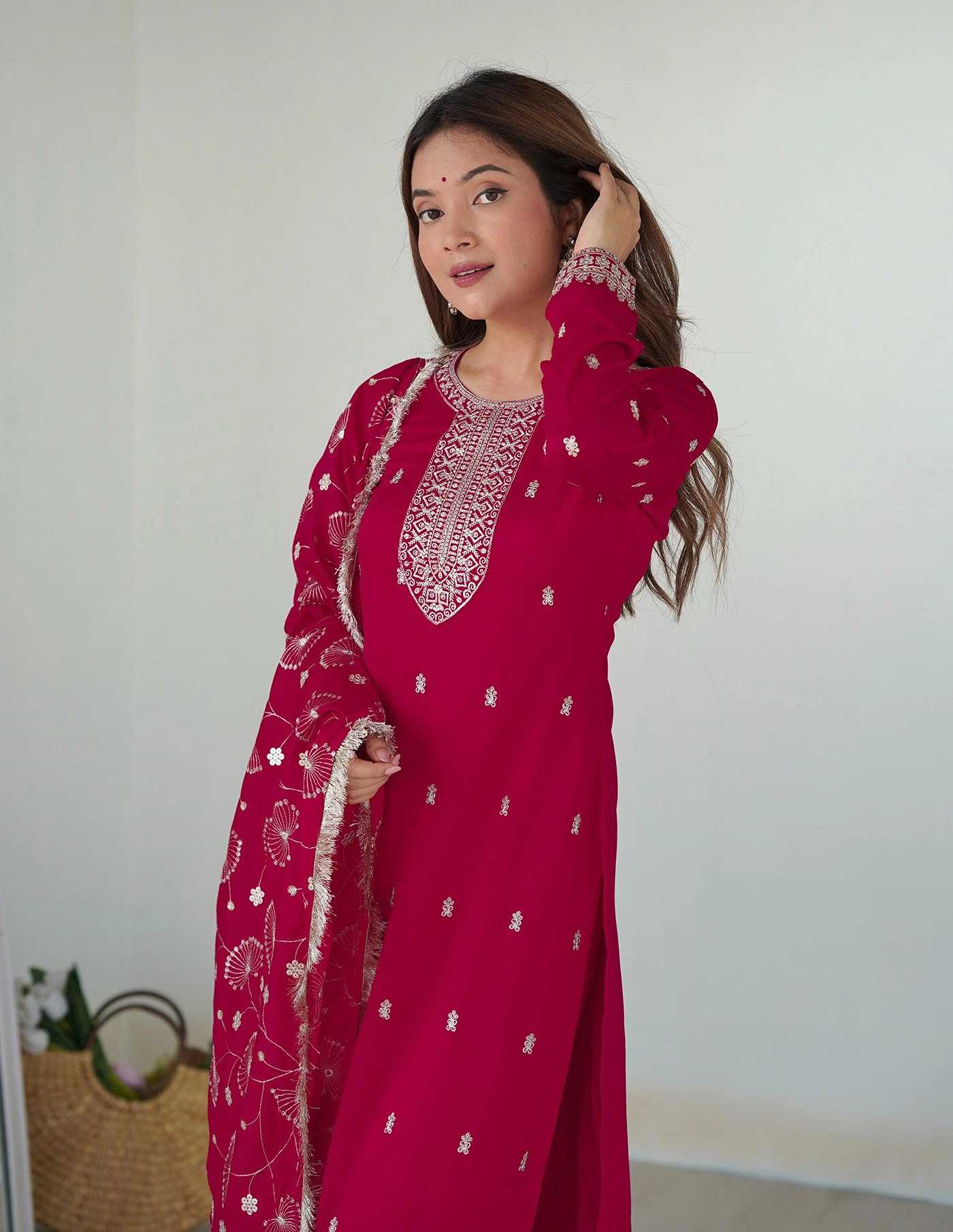 Georgette  Embroidery  Party wear suits
